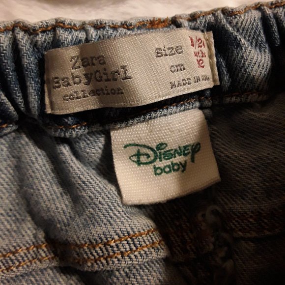Disney Baby Zara Baby Girl Collection Mickey Mouse Denim Shorts - Picture 4 of 13
